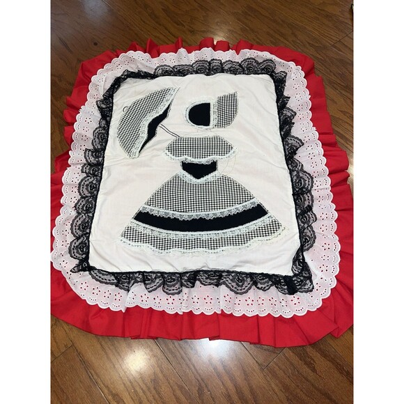 Vintage Sunbonnet Sue Pillow Cover Handmade Cottage Core Grannycore  Country Xl - Picture 1 of 3